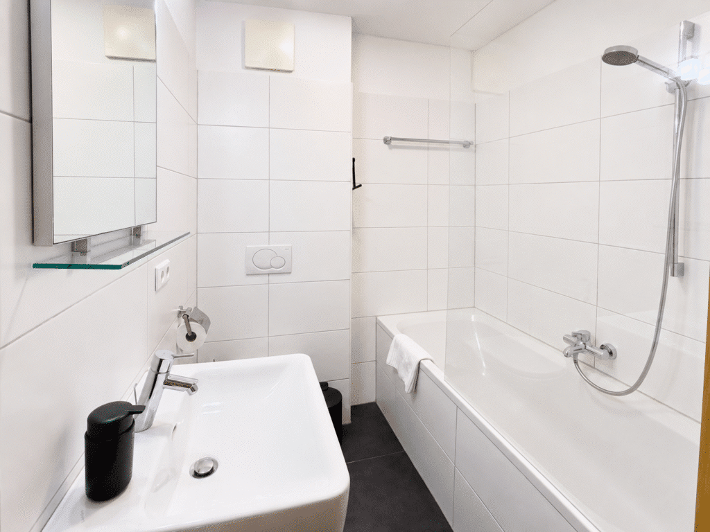 bathroom with bath