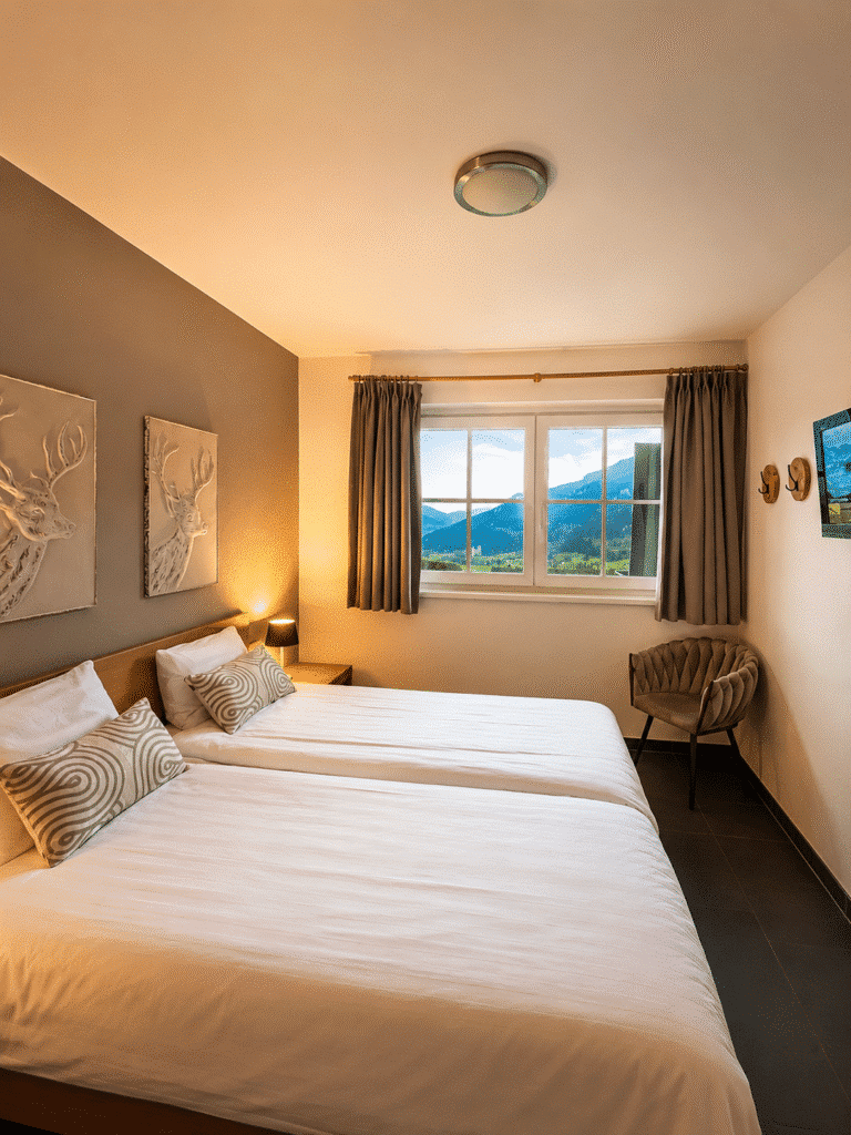 Bedroom overlooking Kaprun