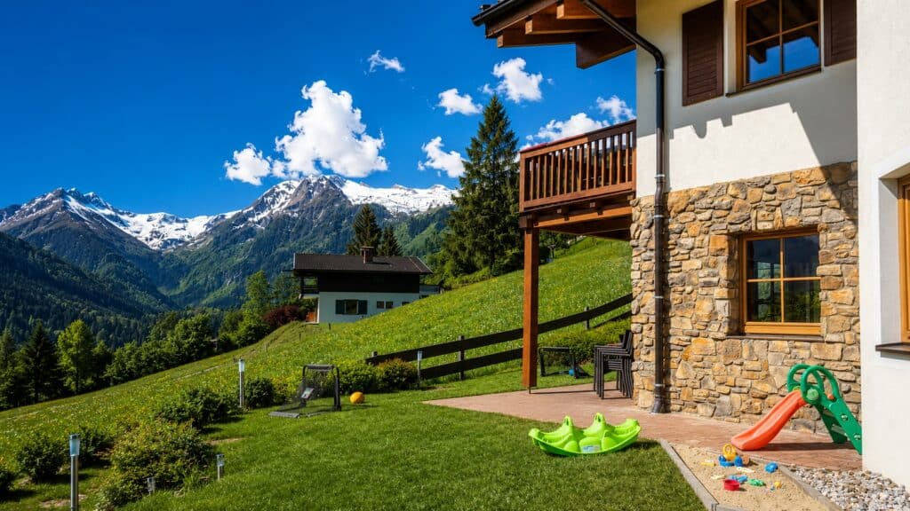 Enjoy the garden and the view with your children