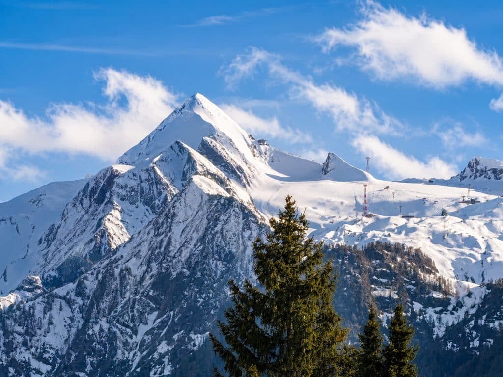 View on Kitzsteinhorn from Chalet an der Piste